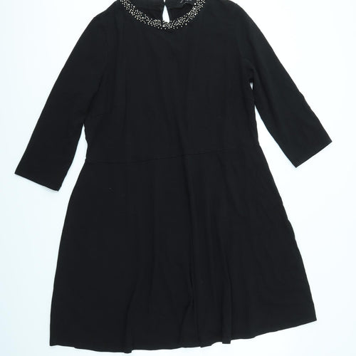 Dorothy Perkins Womens Black   A-Line  Size 16
