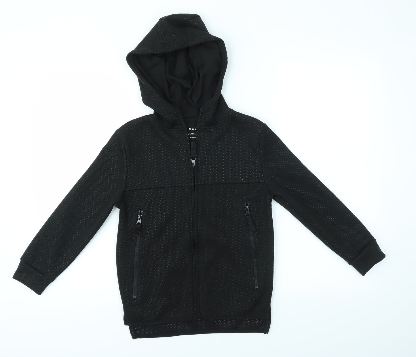 Primark Boys Black   Full Zip Hoodie Size 7-8 Years