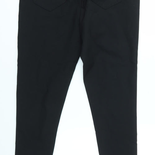 George Womens Black   Trousers  Size 12 L27 in - LEATHER LOOK