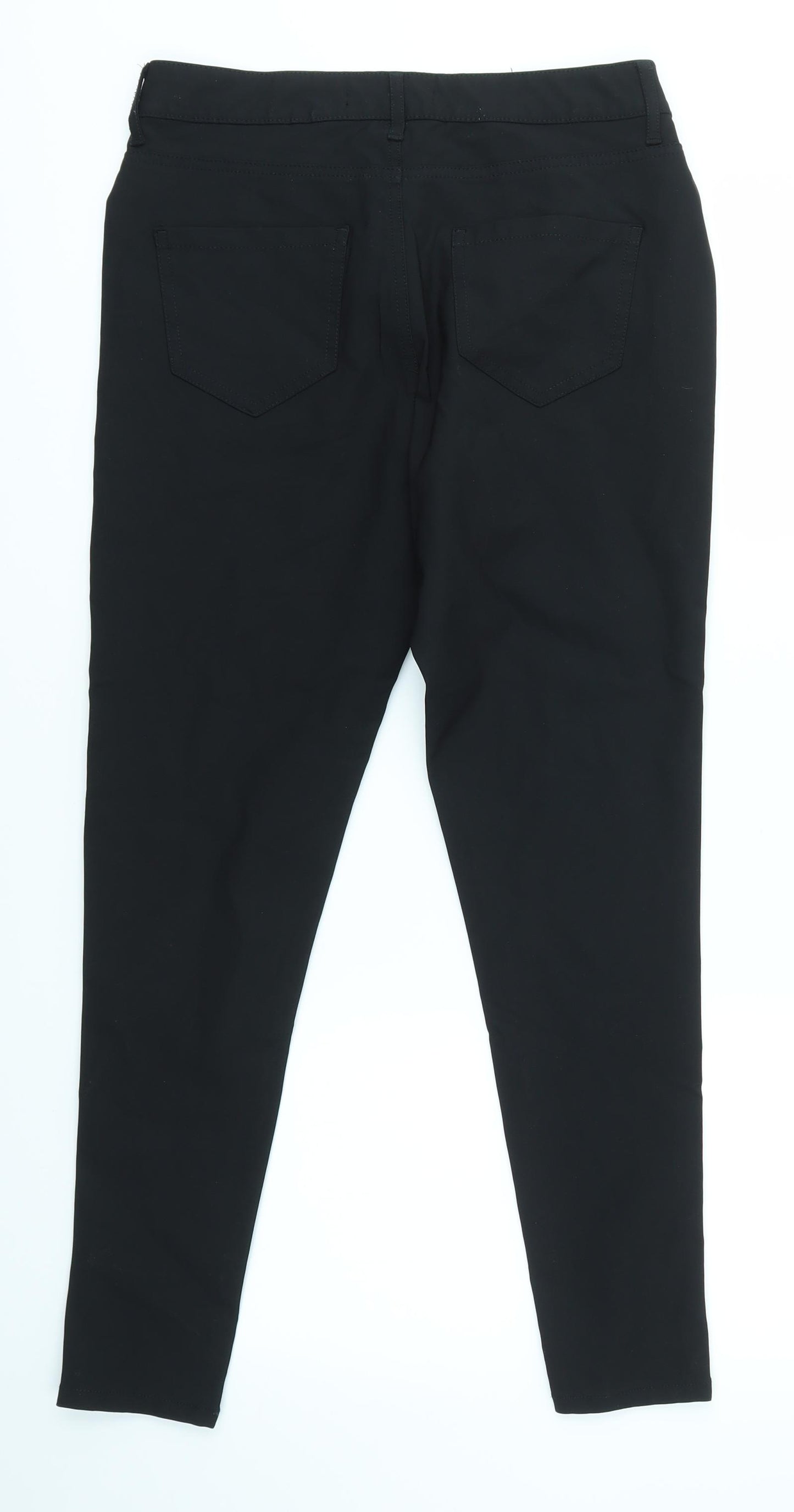 George Womens Black   Trousers  Size 12 L27 in - LEATHER LOOK