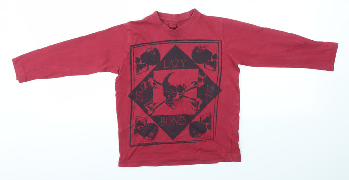 Matalan Boys Red   Basic T-Shirt Size 6-7 Years