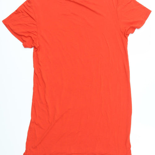 Preworn Womens Orange   T-Shirt Dress  Size 4
