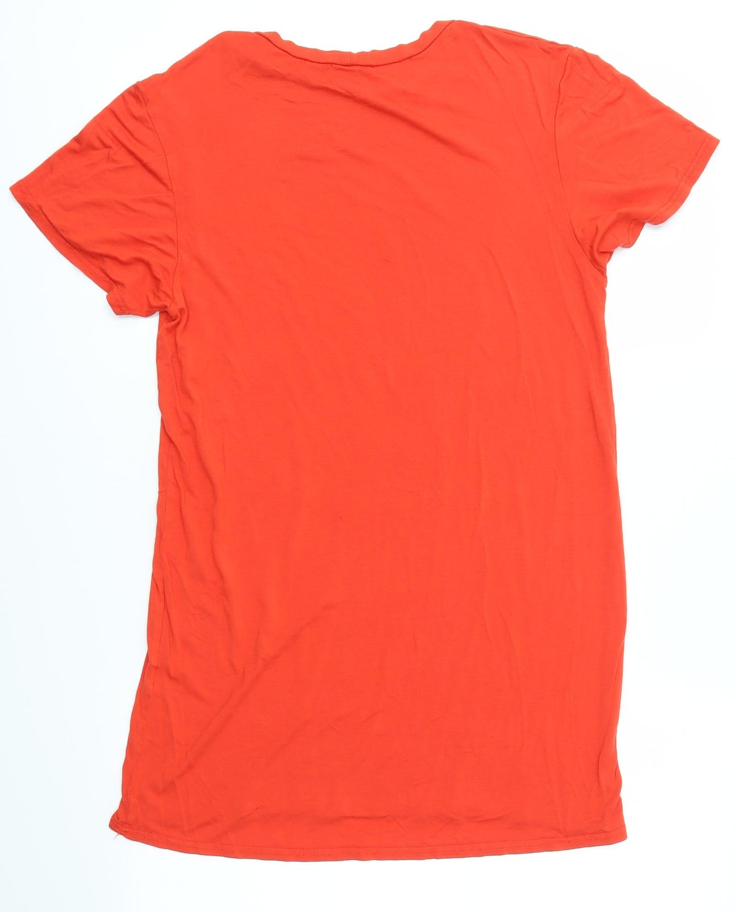 Preworn Womens Orange   T-Shirt Dress  Size 4