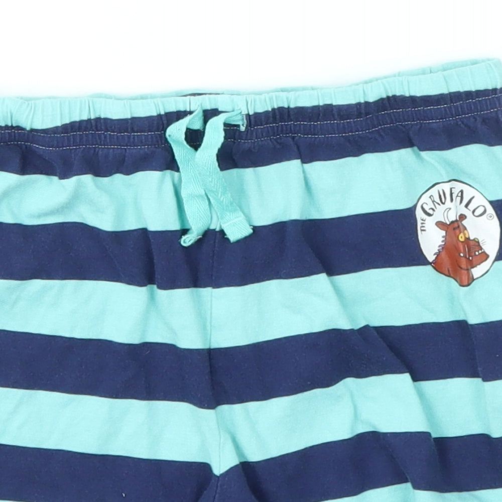 M&S Boys Multicoloured Striped  Sweat Shorts Size 4-5 Years - GRUFFALO