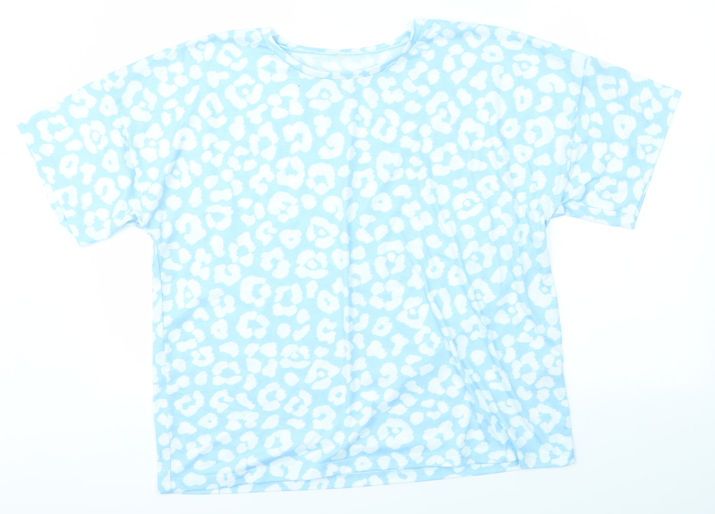 George Womens Blue Solid  Top Pyjama Top Size 12