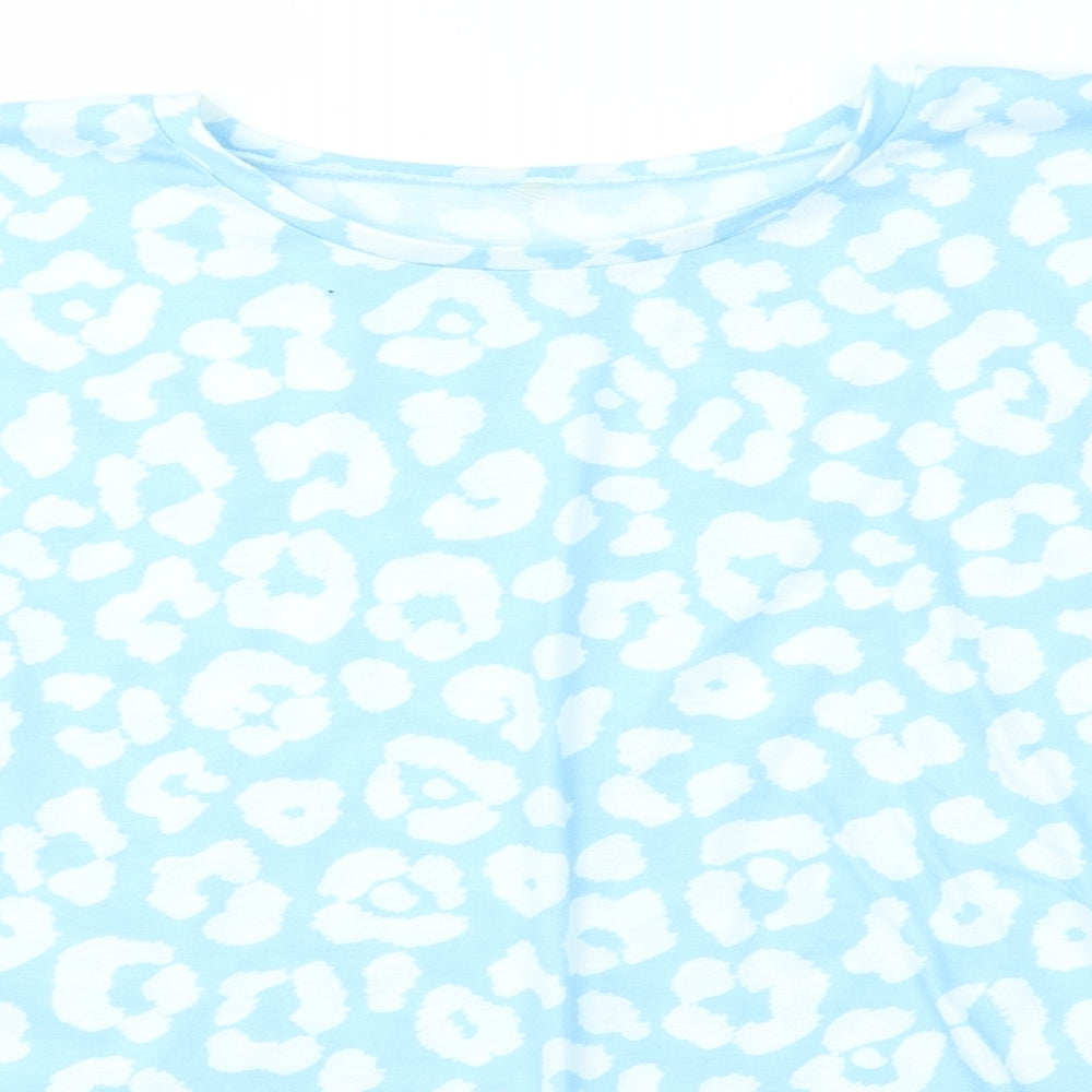 George Womens Blue Solid  Top Pyjama Top Size 12