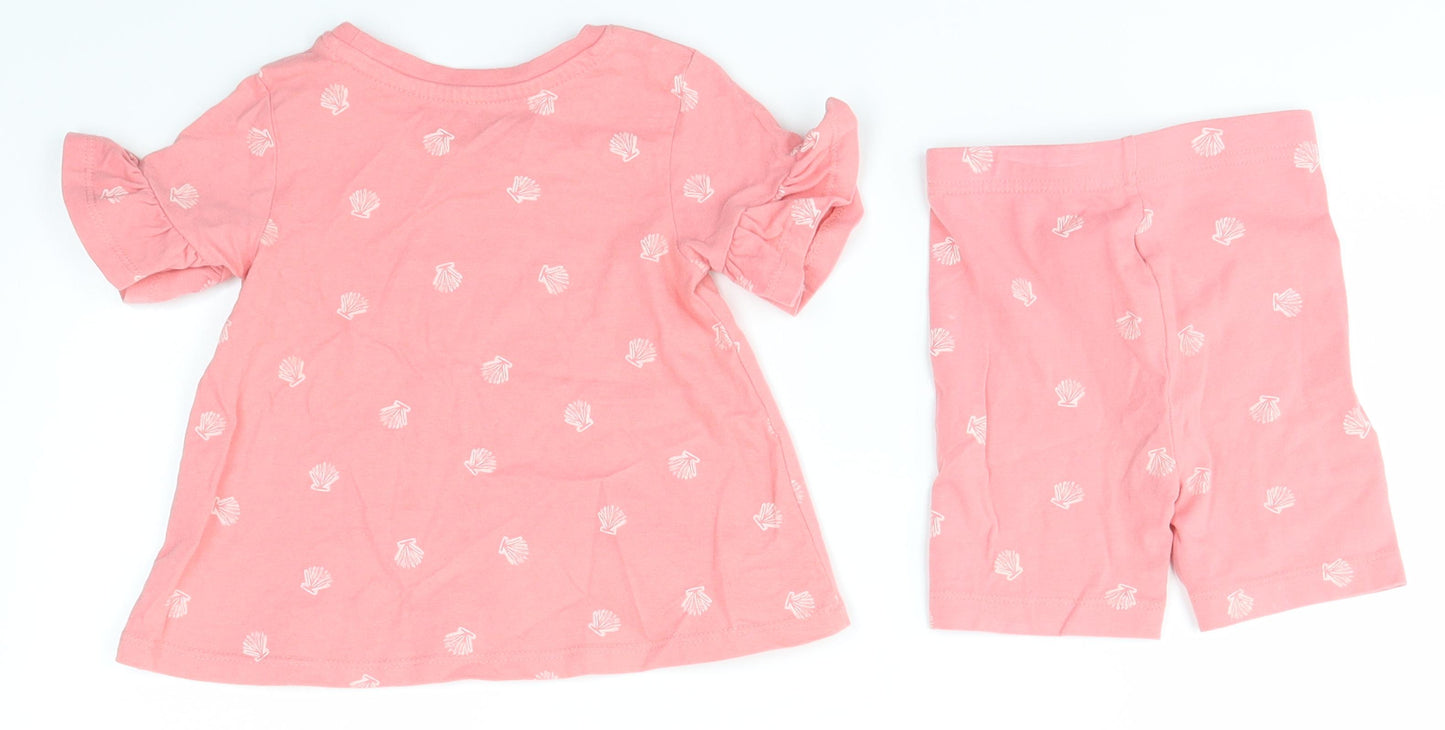 George Girls Pink   Dress Set Outfit/Set Size 18-24 Months