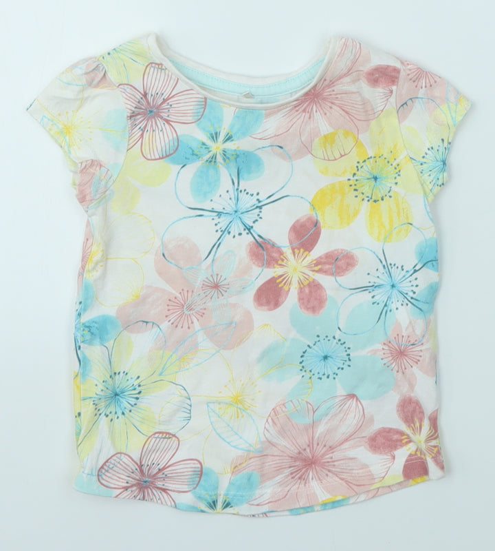 George Baby Multicoloured Floral  Basic T-Shirt Size 18-24 Months