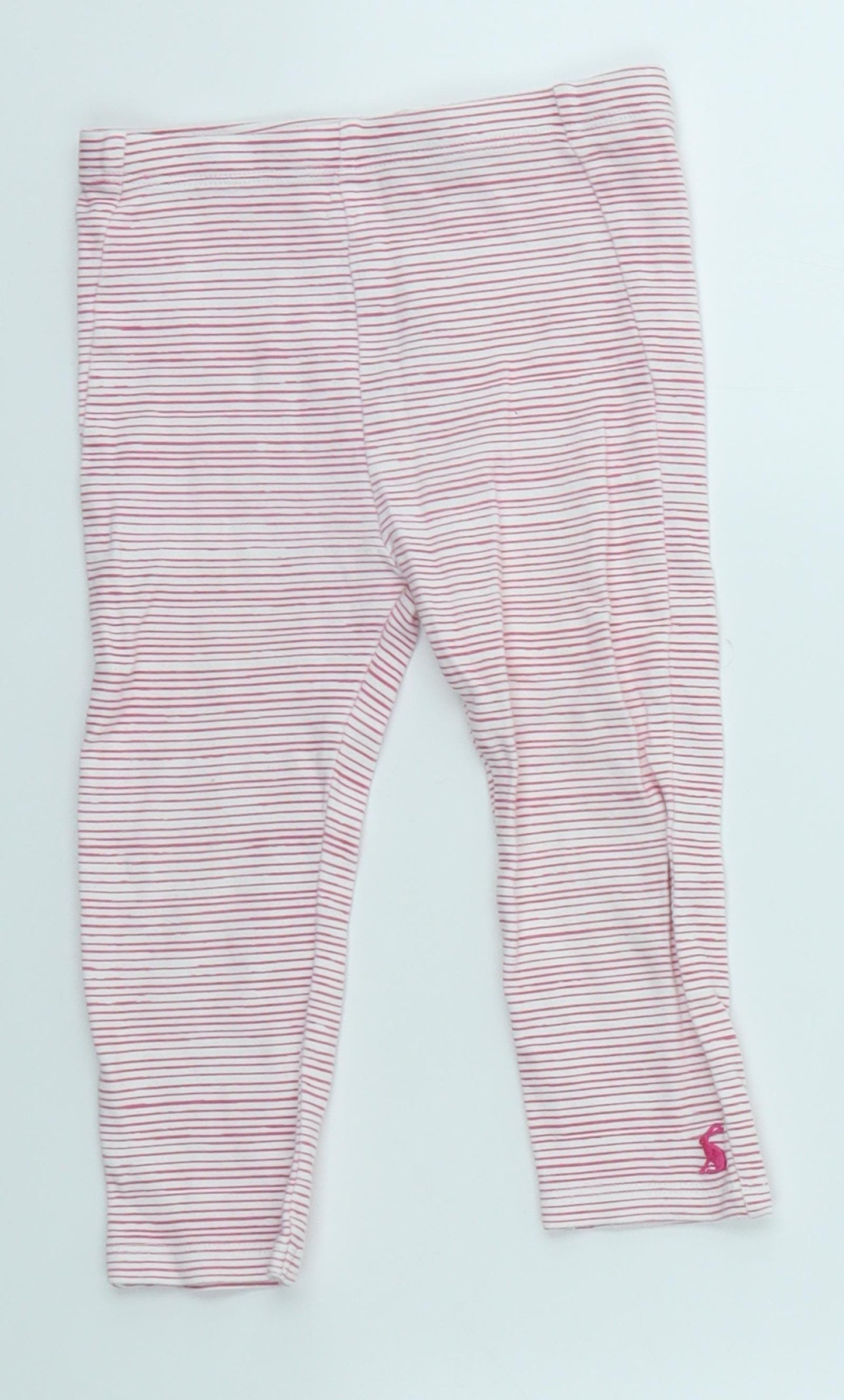 Joules Baby Pink Striped  Jogger Leggings Size 12-18 Months