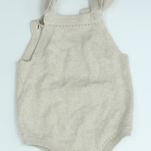 TU Baby Beige   Dungaree One-Piece Size 0-3 Months