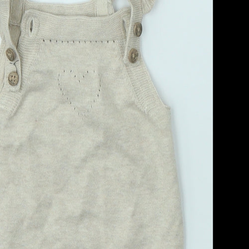 TU Baby Beige   Dungaree One-Piece Size 0-3 Months