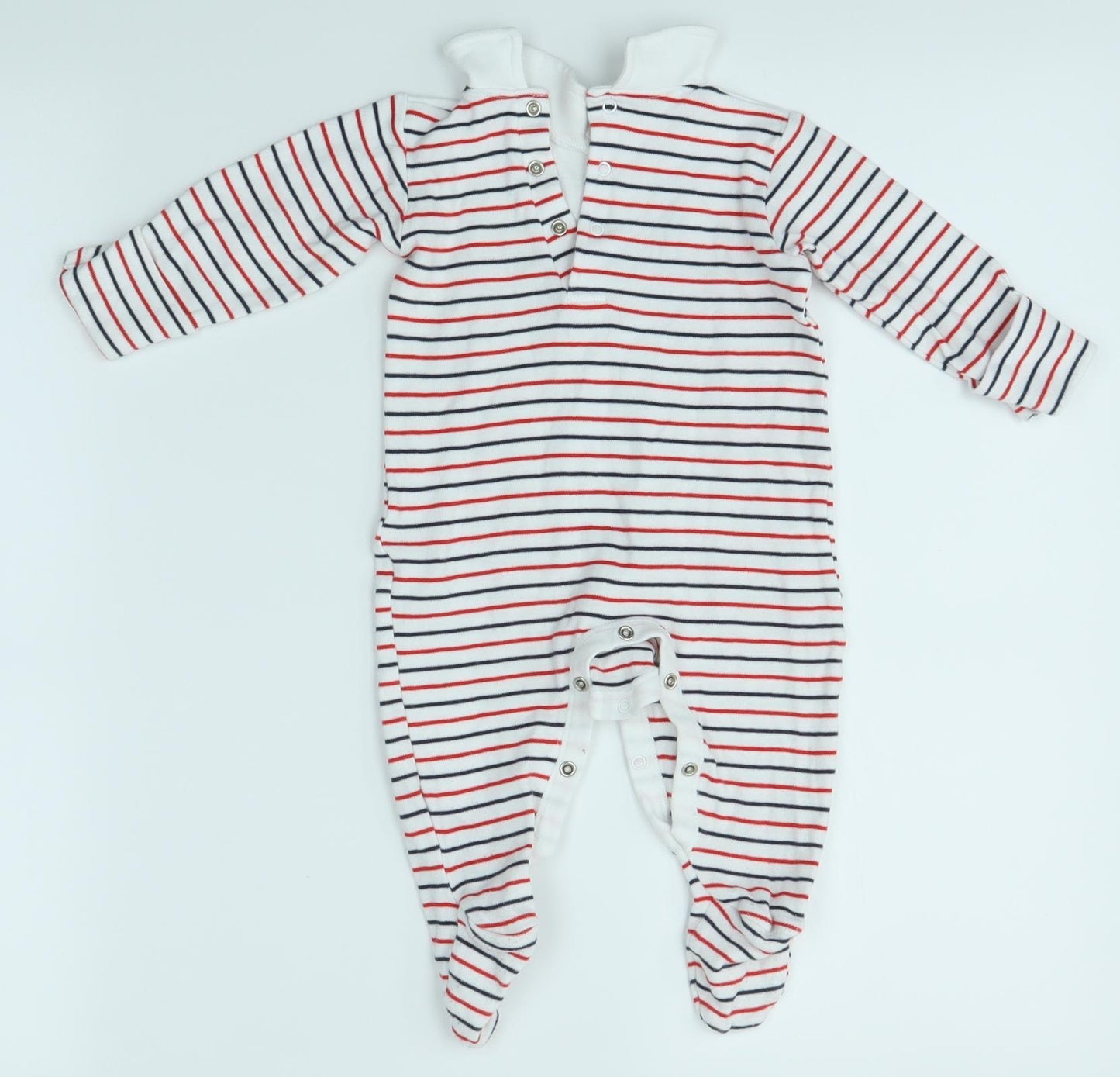 LITTLE NUTMEG Baby Multicoloured Striped  Babygrow One-Piece Size 3-6 Months