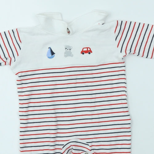 LITTLE NUTMEG Baby Multicoloured Striped  Babygrow One-Piece Size 3-6 Months