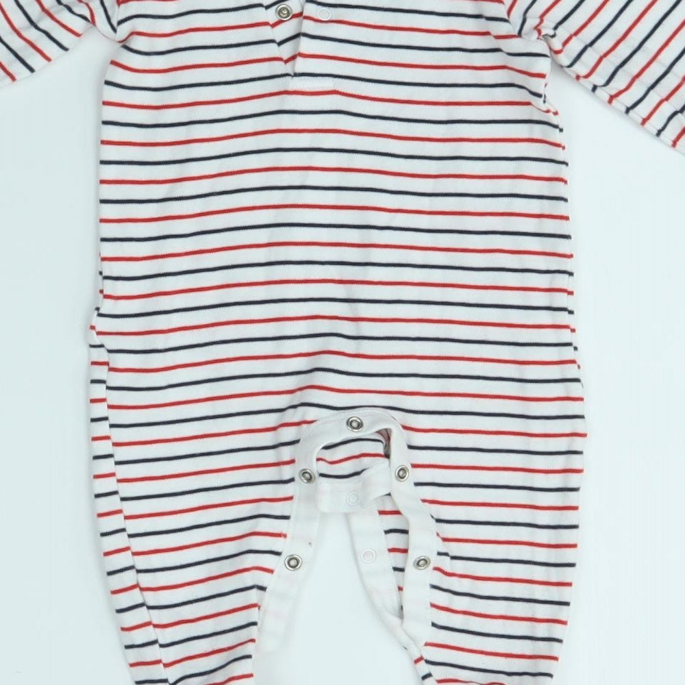 LITTLE NUTMEG Baby Multicoloured Striped  Babygrow One-Piece Size 3-6 Months