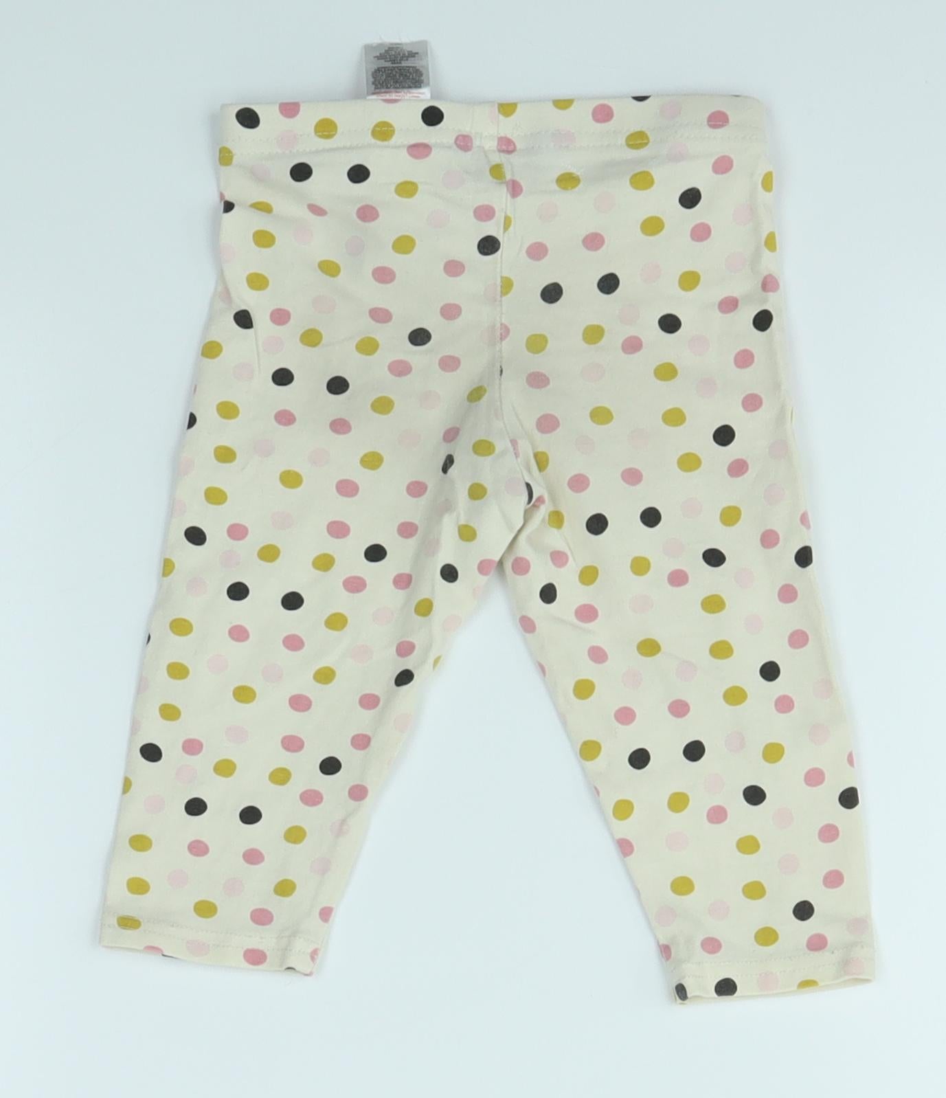 Primark Baby Multicoloured Polka Dot  Jogger Leggings Size 18-24 Months