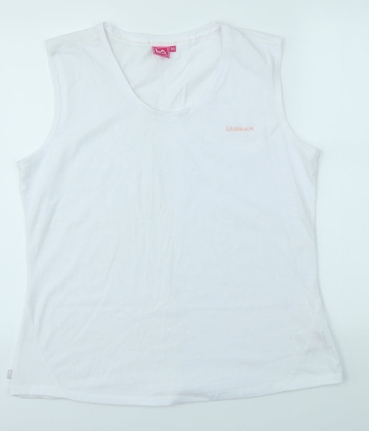 LA Gear Womens White Basic Tank Size 20