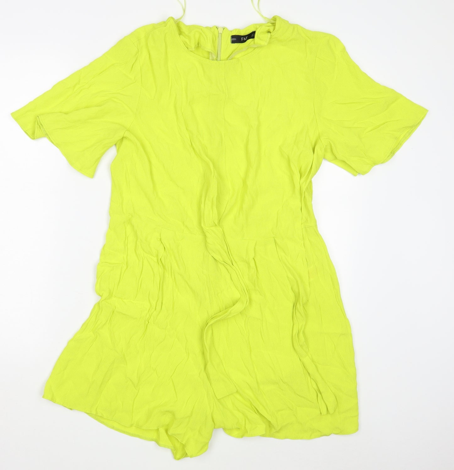 F&F Womens Yellow   Jumpsuit One-Piece Size 16 L4 in