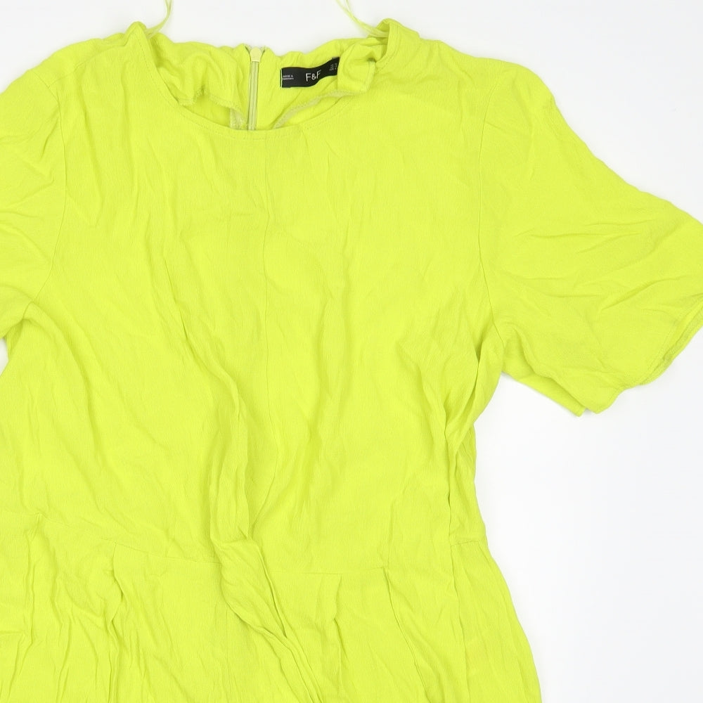 F&F Womens Yellow   Jumpsuit One-Piece Size 16 L4 in