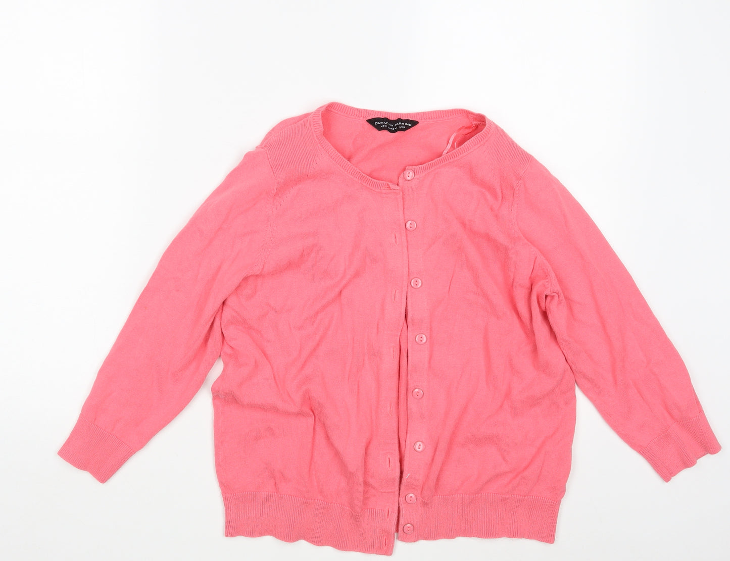 Dorothy Perkins Womens Pink   Cardigan Jumper Size 16
