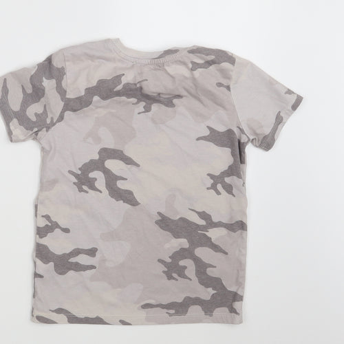 George Boys Beige Camouflage  Basic T-Shirt Size 7-8 Years