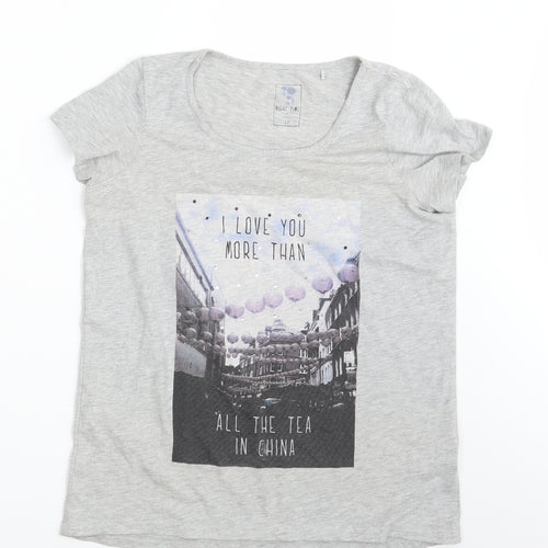 NEXT Womens Grey   Basic T-Shirt Size 12  - Nightwear