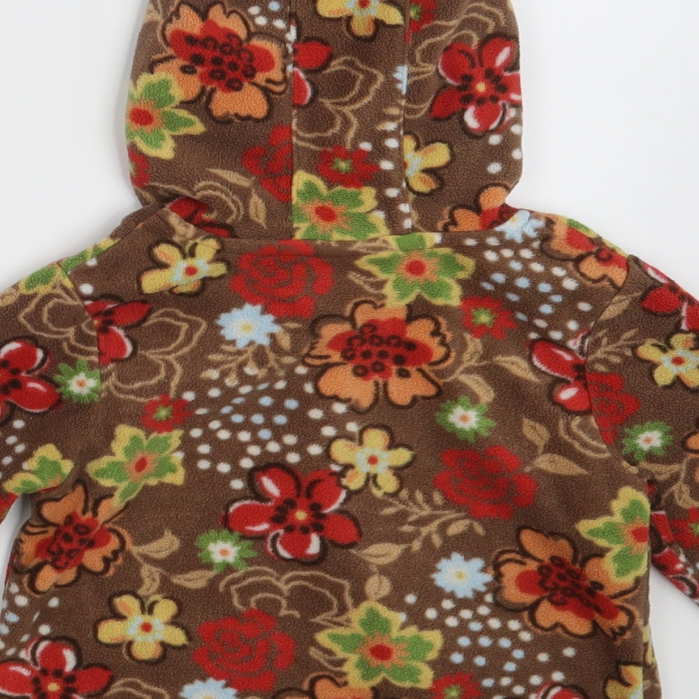 NEXT Girls Brown Floral  Pullover Jumper Size 18-24 Months
