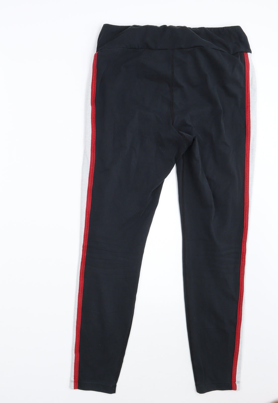 New Balance Womens Black Striped  Compression Leggings Size L L27 in