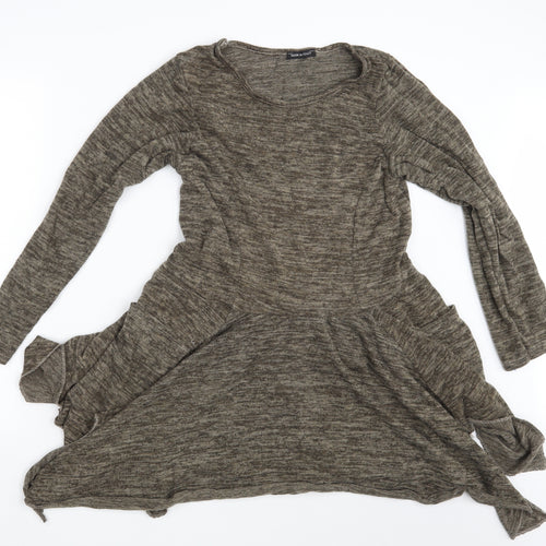 Made in Italy Womens Brown   T-Shirt Dress  One Size