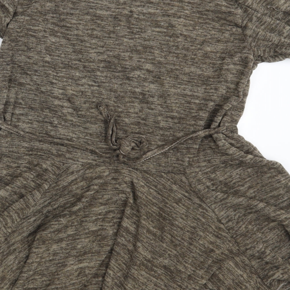 Made in Italy Womens Brown   T-Shirt Dress  One Size