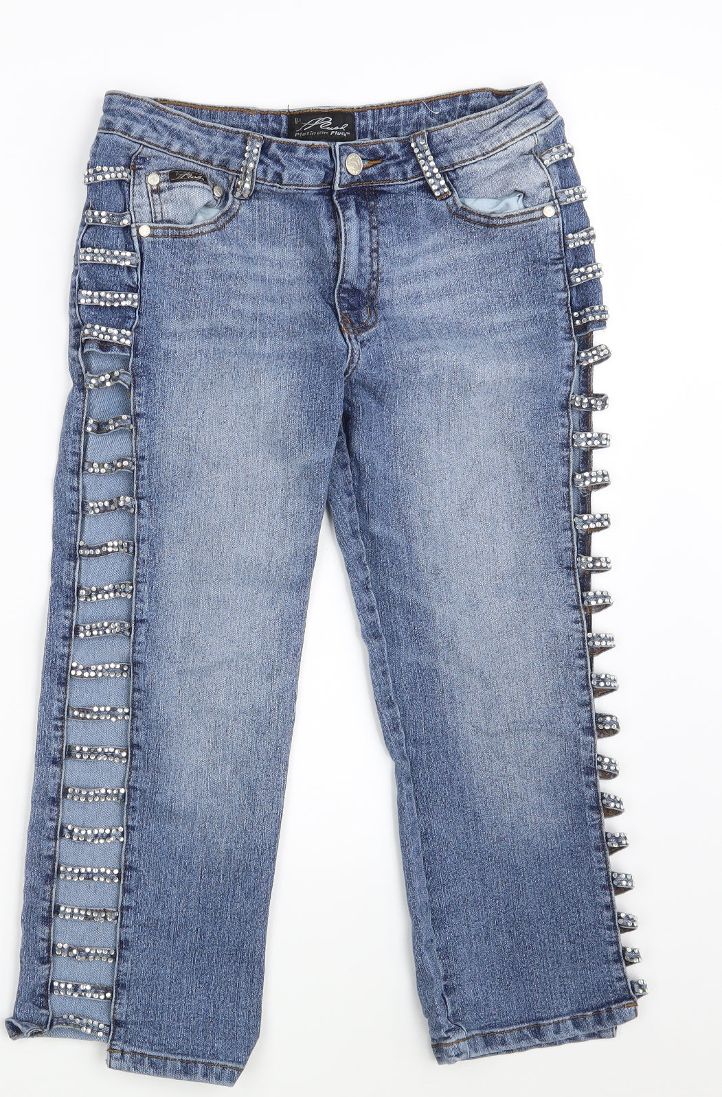 Platinum Plush Womens Blue  Denim Cropped Jeans Size 28 in L21 in - Size 11
