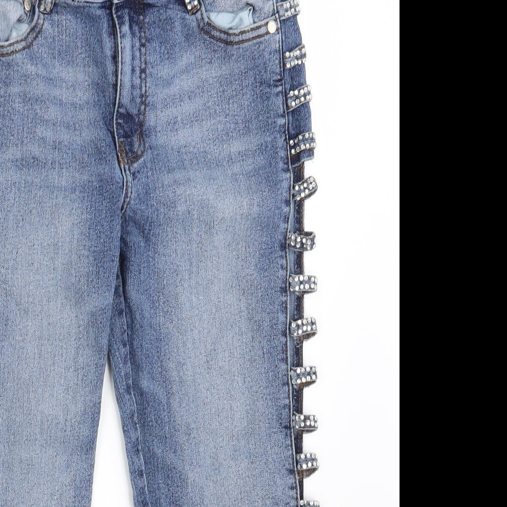 Platinum Plush Womens Blue  Denim Cropped Jeans Size 28 in L21 in - Size 11