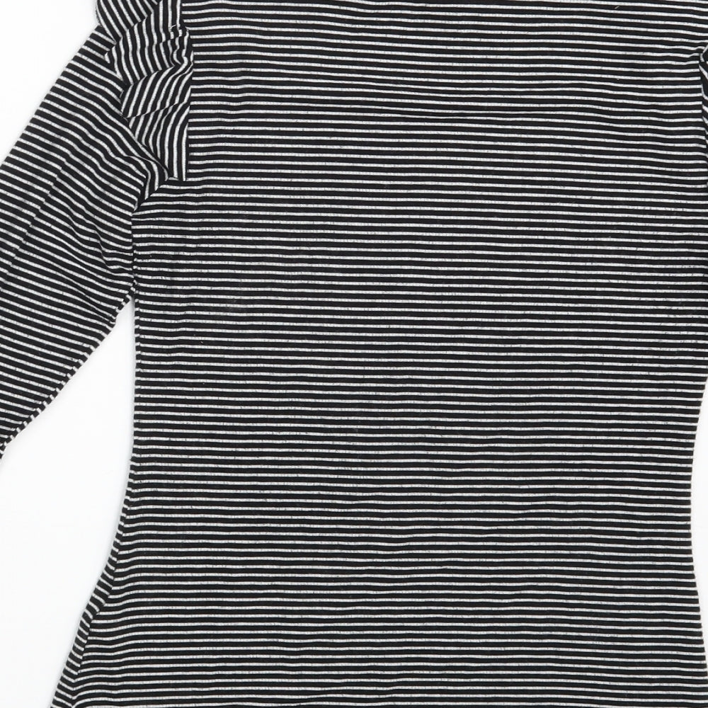 Primark Womens Black Striped  Pullover Sweatshirt Size 8
