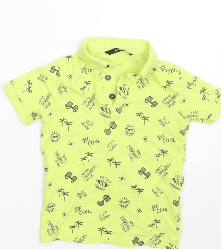 George Boys Yellow Pullover Polo Size 2-3 Years