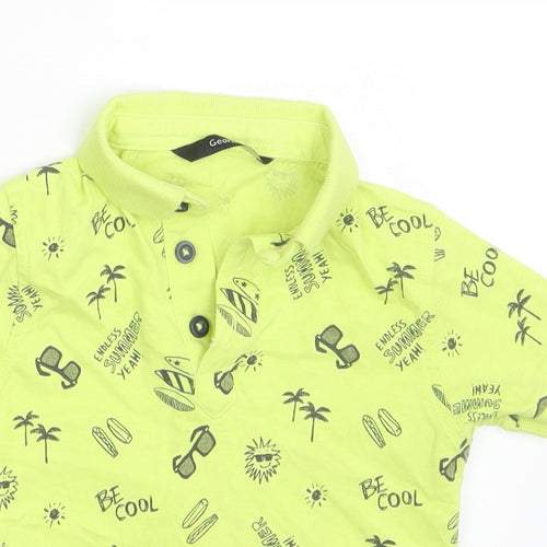 George Boys Yellow   Pullover Polo Size 2-3 Years