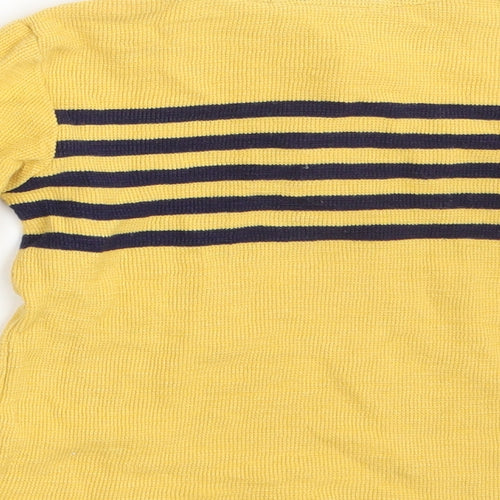 George Boys Yellow Striped Knit Pullover Jumper Size 4 Years