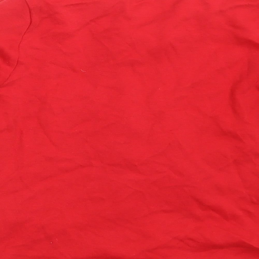 George Boys Red   Basic T-Shirt Size 4-5 Years  - Seasonal Christmas Festive Holiday