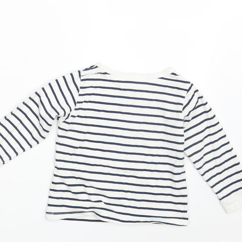 H&M Boys White Striped  Basic T-Shirt Size 12-18 Months  - Little Br