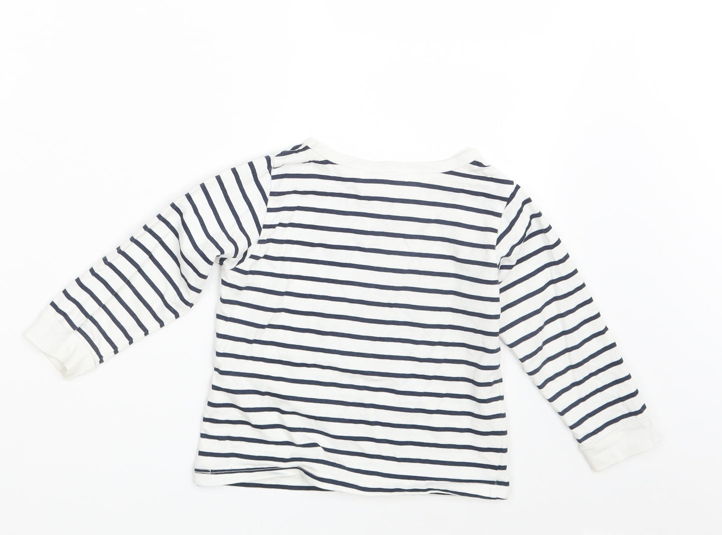 H&M Boys White Striped  Basic T-Shirt Size 12-18 Months  - Little Br
