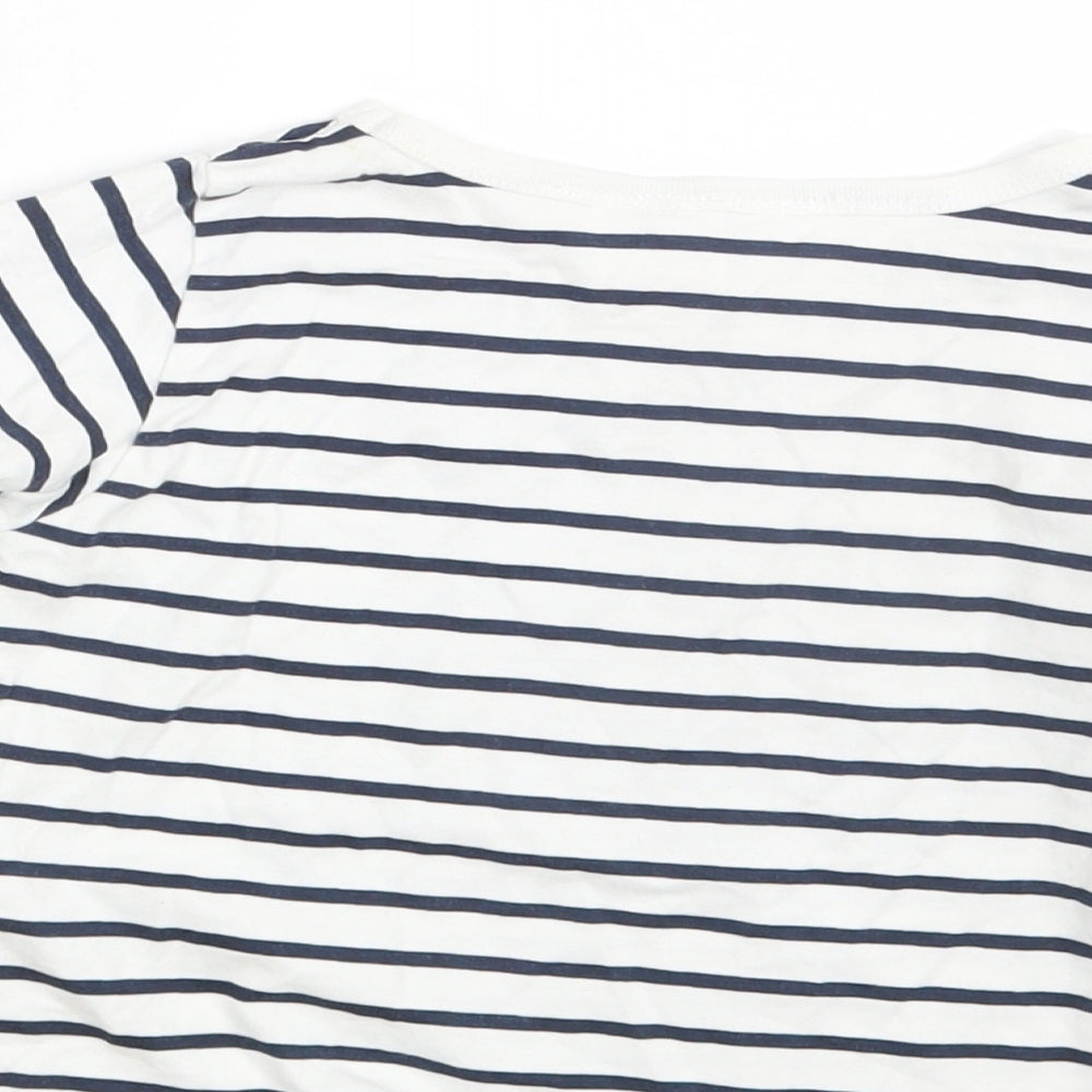 H&M Boys White Striped  Basic T-Shirt Size 12-18 Months  - Little Br