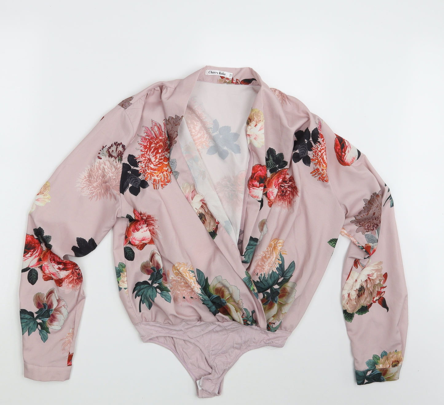 Cherry Koko Womens Pink Floral  Basic Blouse Size M
