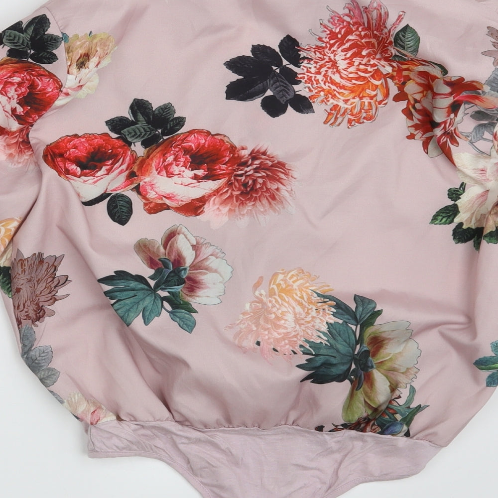 Cherry Koko Womens Pink Floral  Basic Blouse Size M