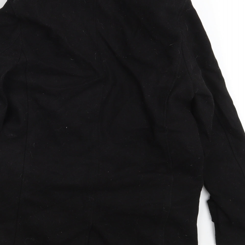 Cedar Wood State Womens Black   Overcoat Coat Size XS