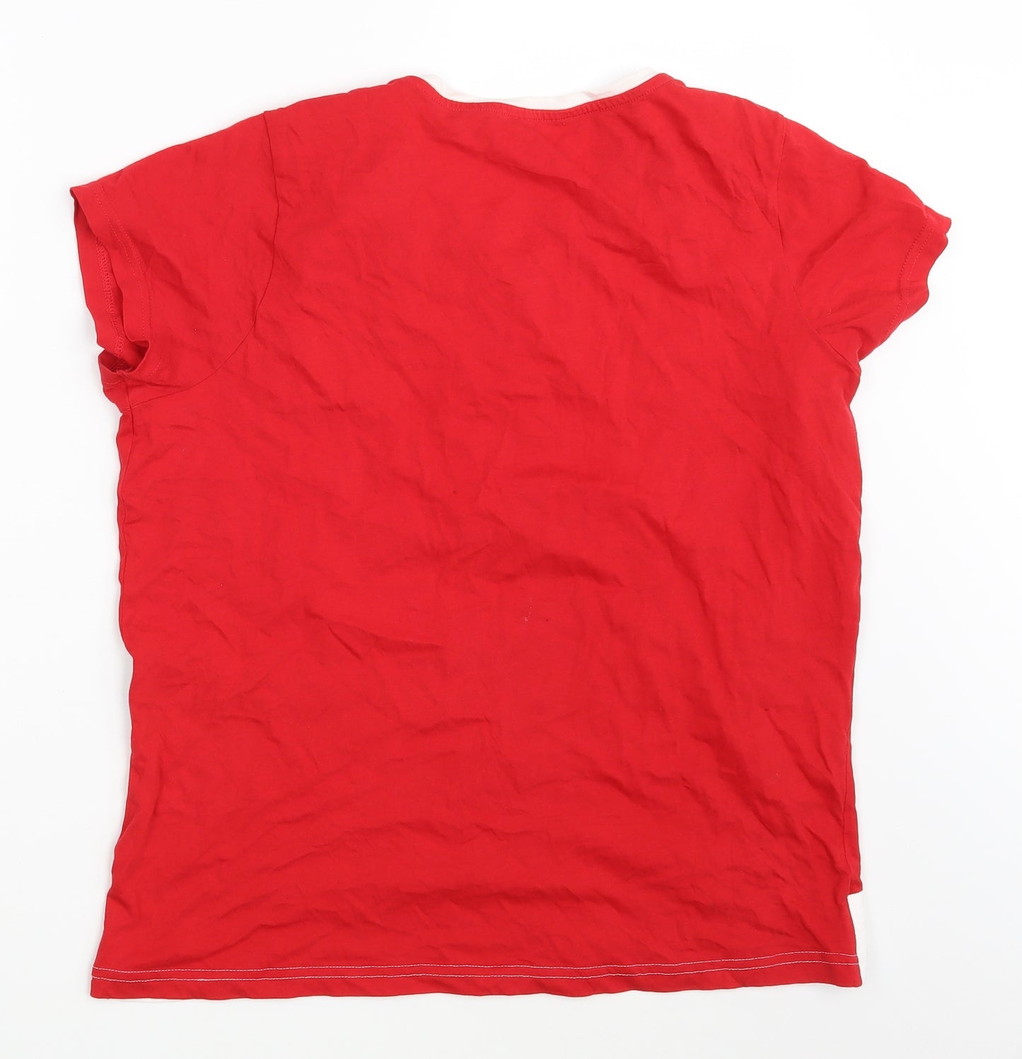 George Womens Red   Basic T-Shirt Size 14  - Seasonal Christmas Festive Holiday