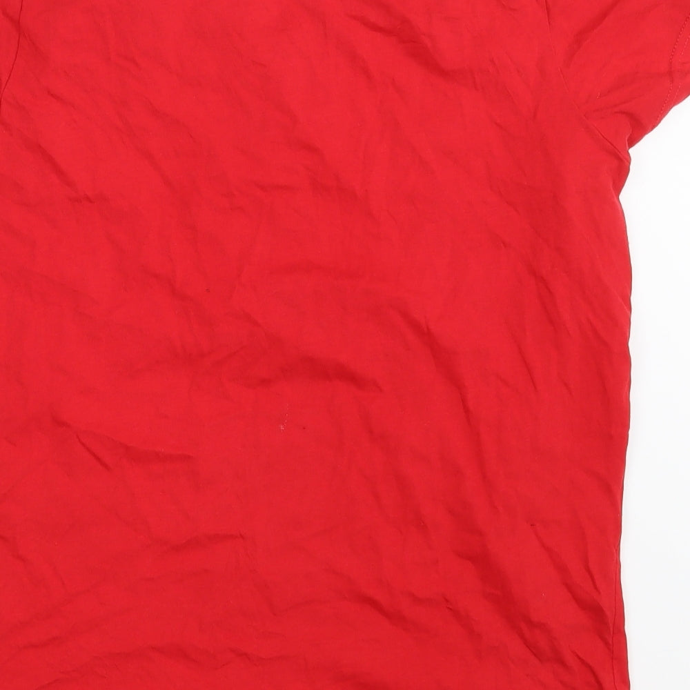 George Womens Red   Basic T-Shirt Size 14  - Seasonal Christmas Festive Holiday