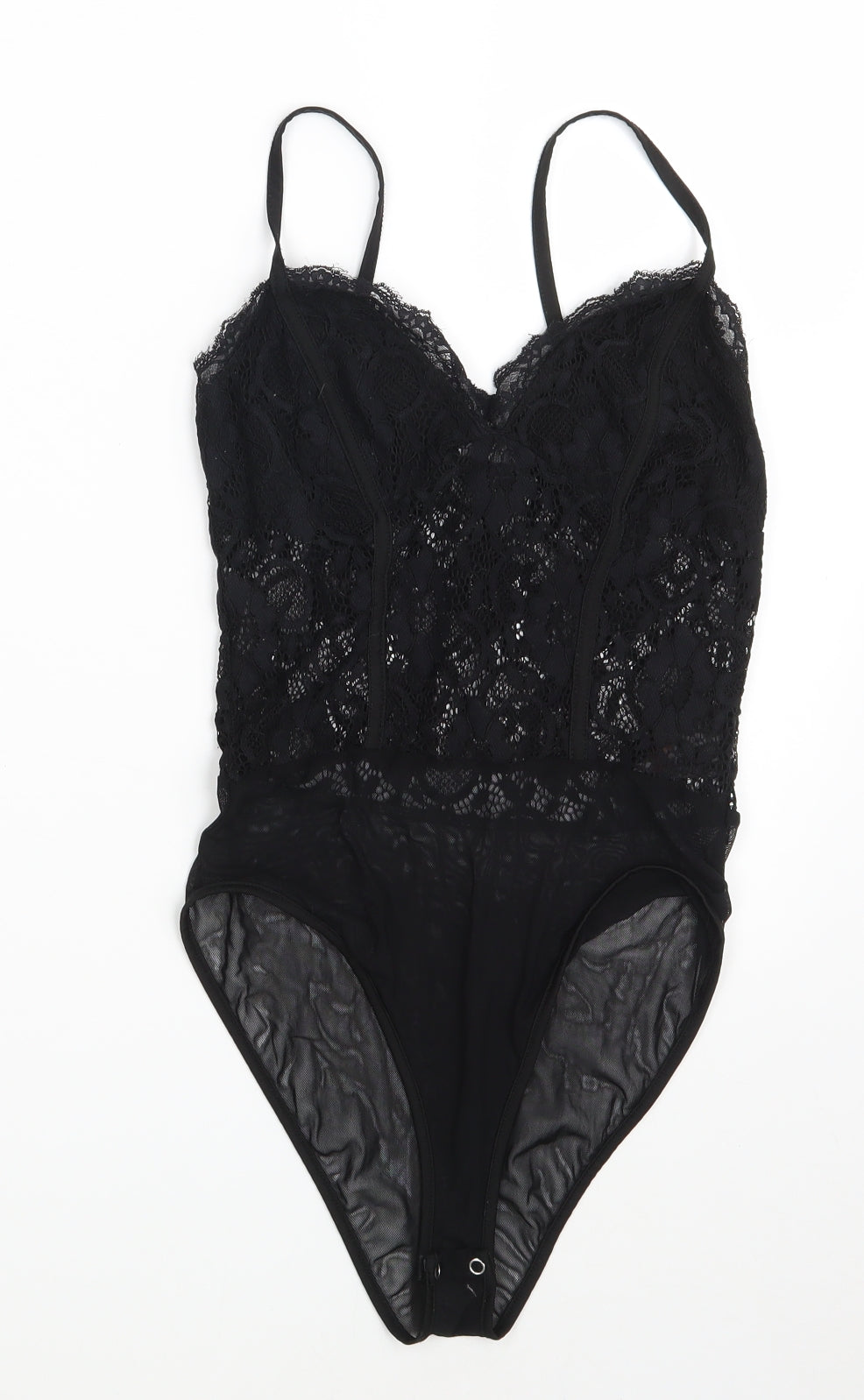 New Look Womens Black Floral  Catsuit One-Piece Size 12