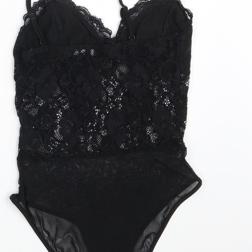 New Look Womens Black Floral  Catsuit One-Piece Size 12