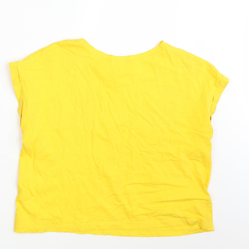 Zara Womens Yellow   Basic T-Shirt Size M