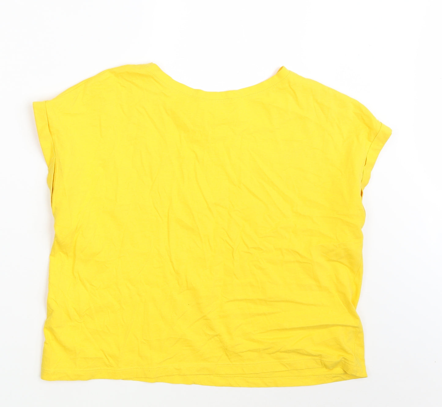Zara Womens Yellow   Basic T-Shirt Size M