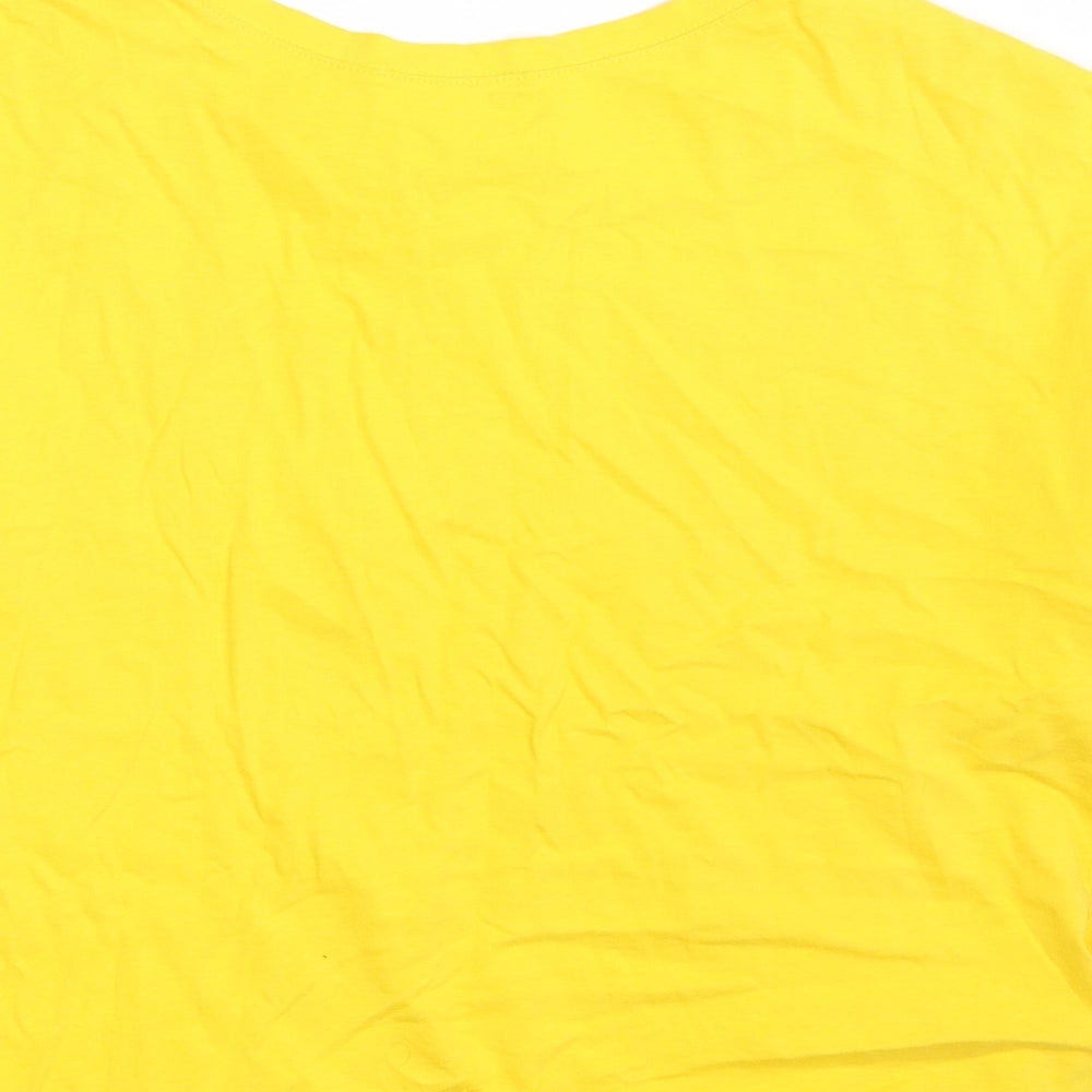 Zara Womens Yellow   Basic T-Shirt Size M