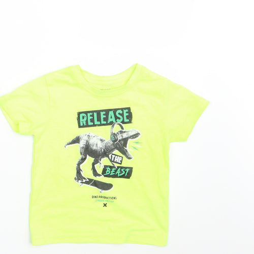 Primark Boys Yellow   Basic T-Shirt Size 2-3 Years
